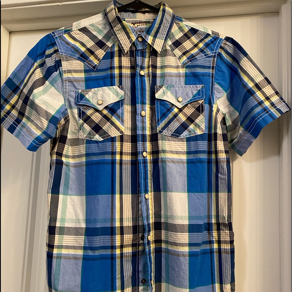 Boys Size 14/16/XL Arizona Short sleeve button up